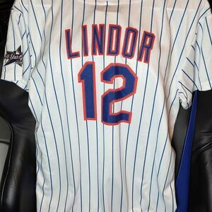 Francisco Lindor New York Mets Youth XL 18/20 Baseball Jersey